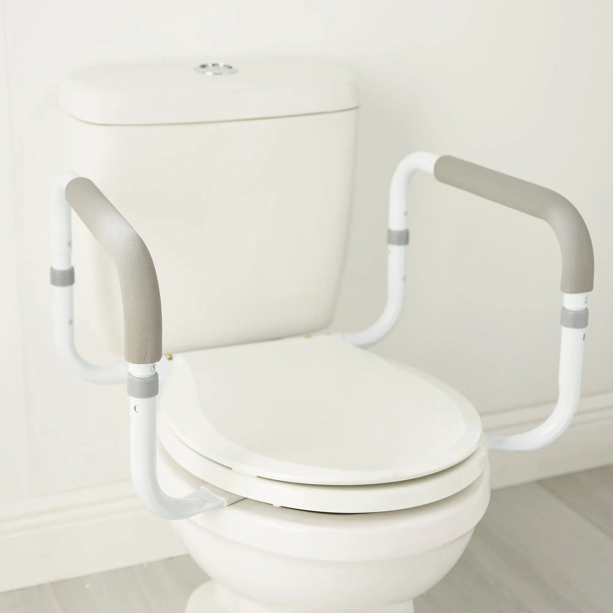 McKesson Toilet Safety Rail, White Steel, Width-Adjustable McKesson