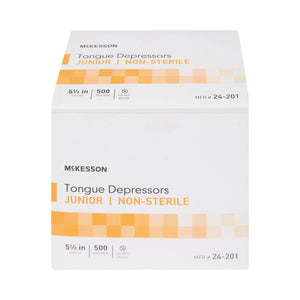 McKesson Tongue Depressor, Wide Blade, Non-Sterile, Junior McKesson