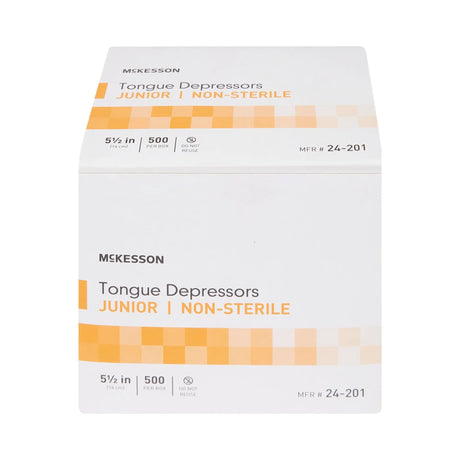 McKesson Tongue Depressor, Wide Blade, Non-Sterile, Junior McKesson