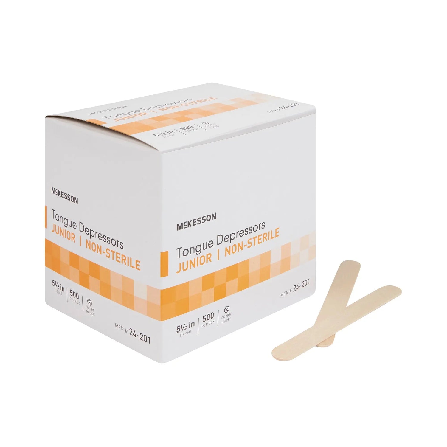 McKesson Tongue Depressor, Wide Blade, Non-Sterile, Junior McKesson