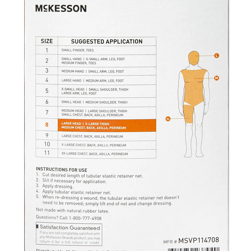 McKesson Tubular Bandage, Size 8, 25 Yard McKesson