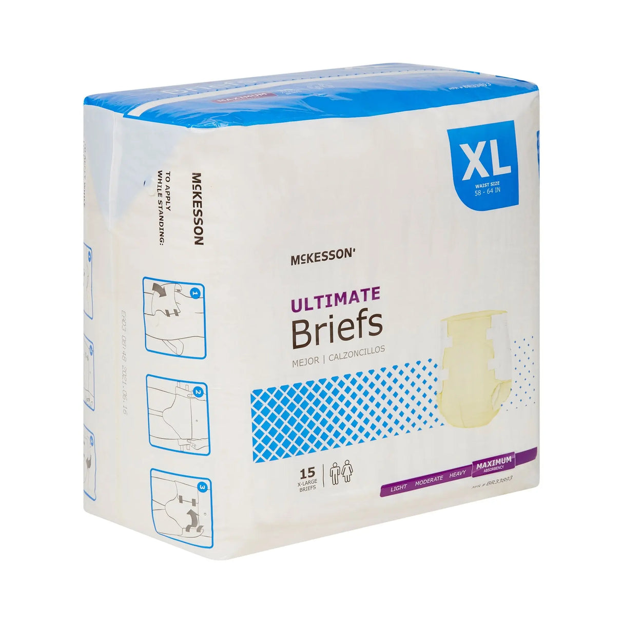 McKesson Ultimate Maximum Absorbency Incontinence Brief, Extra Large McKesson