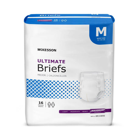 McKesson Ultimate Maximum Absorbency Incontinence Brief, Medium McKesson