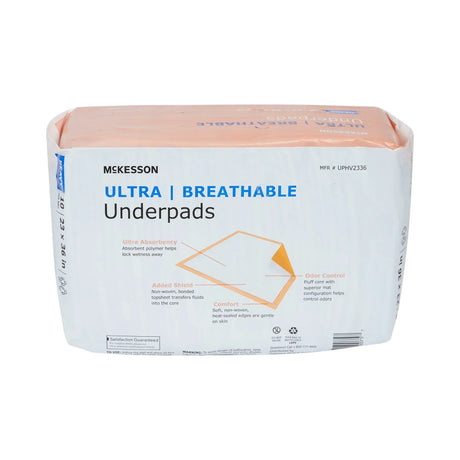 McKesson Ultra Breathable Heavy Absorbency Low Air Loss Underpad, 23 x 36 Inch McKesson Ultra Breathable