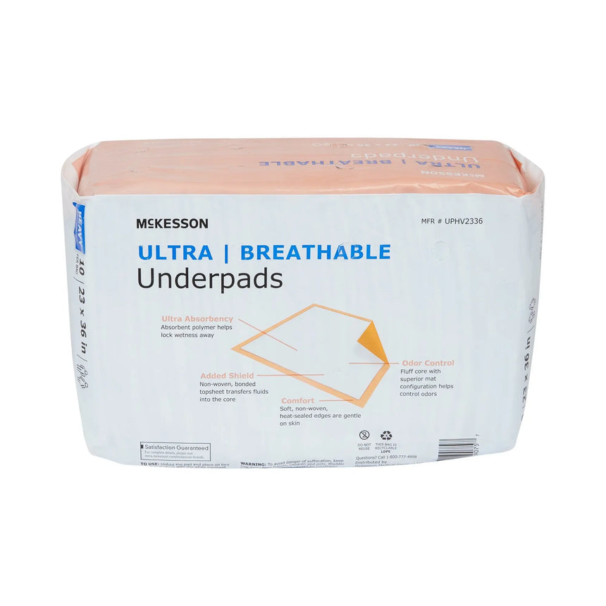 McKesson Ultra Breathable Heavy Absorbency Low Air Loss Underpad, 23 x 36 Inch McKesson Ultra Breathable