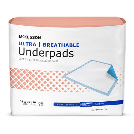 McKesson Ultra Breathable Heavy Absorbency Low Air Loss Underpad, 23 x 36 Inch McKesson Ultra Breathable