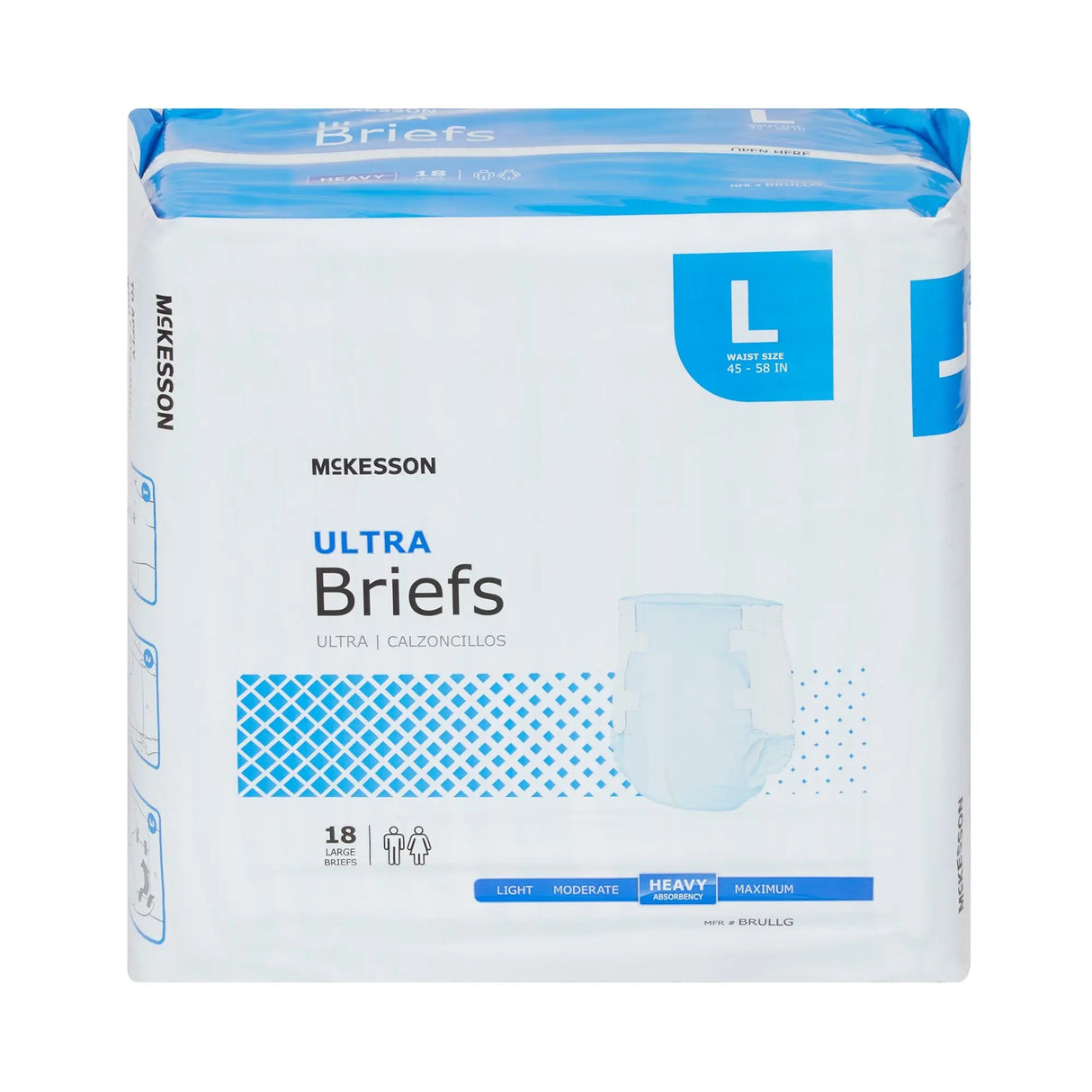 McKesson Ultra Heavy Absorbency Incontinence Brief, Large McKesson Ultra