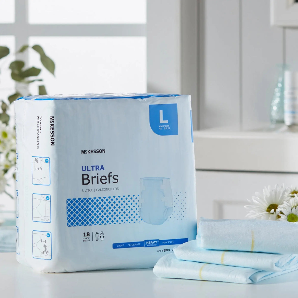 McKesson Ultra Heavy Absorbency Incontinence Brief, Large McKesson Ultra