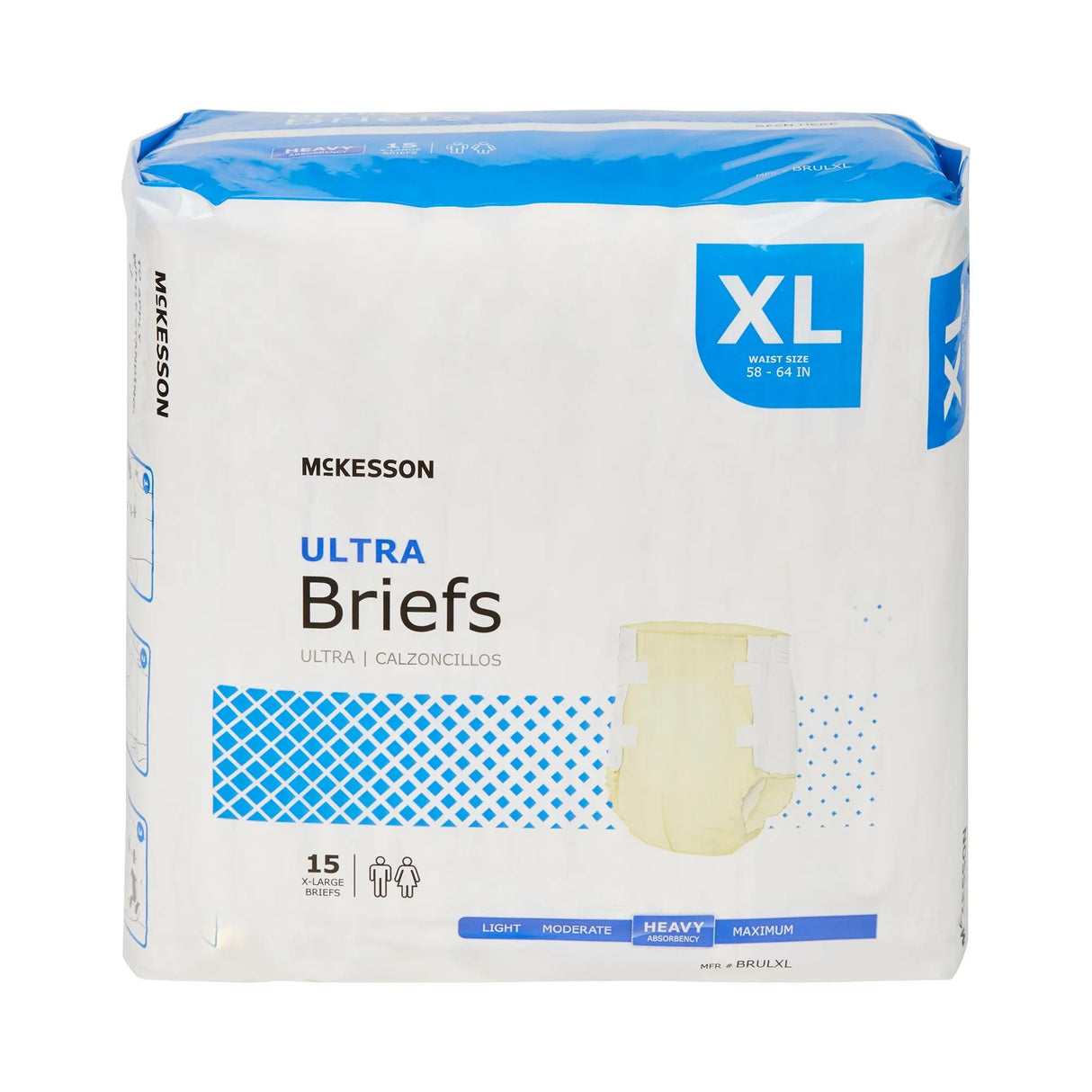 McKesson Ultra Heavy Absorbency Incontinence Brief, X-Large McKesson Ultra