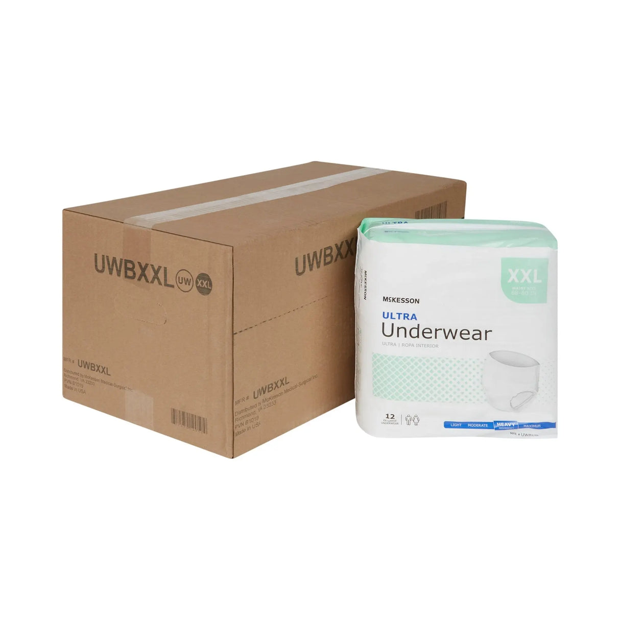 McKesson Ultra Heavy Absorbent Underwear, 2X-Large McKesson Ultra