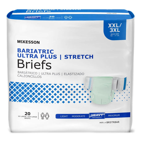 McKesson Ultra Plus Bariatric Incontinence Brief McKesson Ultra Plus Stretch