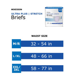 McKesson Ultra Plus Bariatric Incontinence Brief McKesson Ultra Plus Stretch