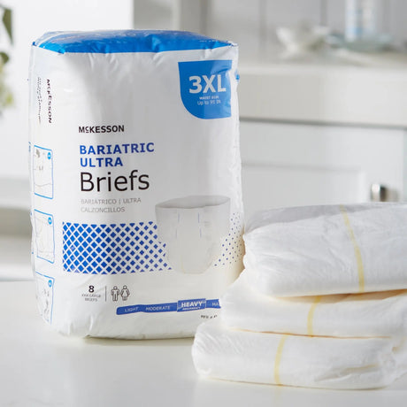 McKesson Ultra Plus Heavy Absorbency Bariatric Incontinence Brief, 3X-Large McKesson Ultra Bariatric