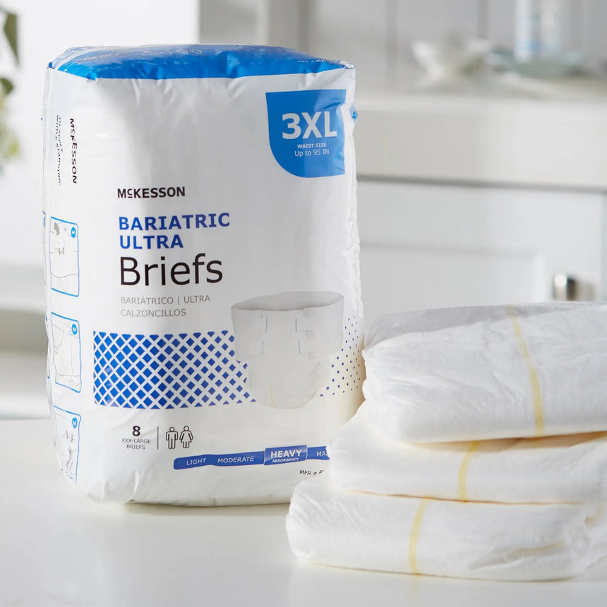 McKesson Ultra Plus Heavy Absorbency Bariatric Incontinence Brief, 3X-Large McKesson Ultra Bariatric