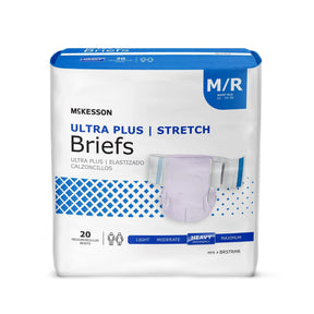McKesson Ultra Plus Stretch Heavy Absorbency Incontinence Brief, Medium McKesson Ultra Plus Stretch