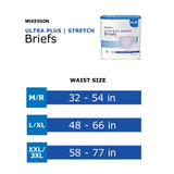 McKesson Ultra Plus Stretch Heavy Absorbency Incontinence Brief, Medium McKesson Ultra Plus Stretch