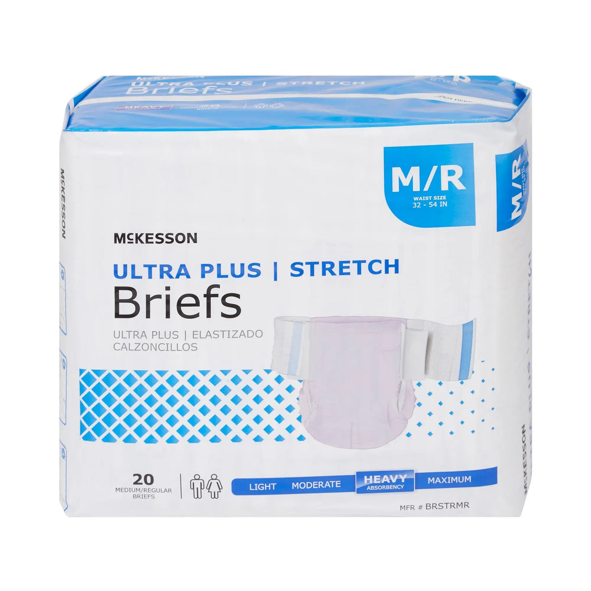 McKesson Ultra Plus Stretch Heavy Absorbency Incontinence Brief, Medium McKesson Ultra Plus Stretch