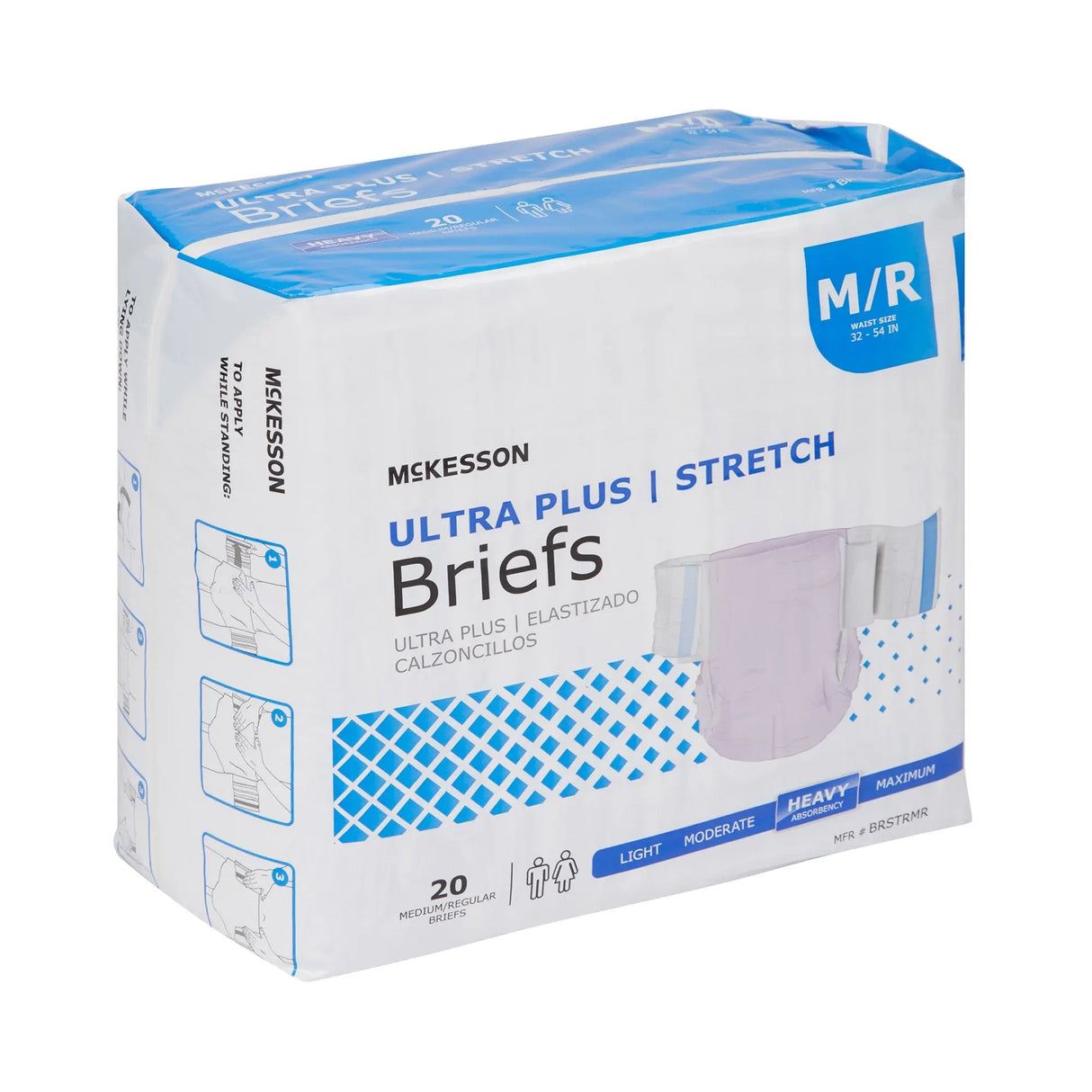 McKesson Ultra Plus Stretch Heavy Absorbency Incontinence Brief, Medium McKesson Ultra Plus Stretch