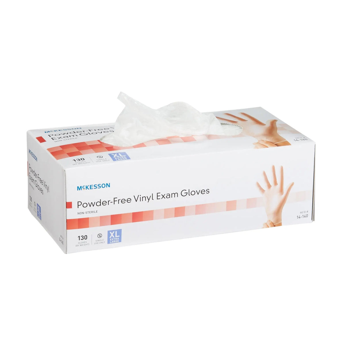 McKesson Vinyl Exam Glove, Extra Large, Clear McKesson