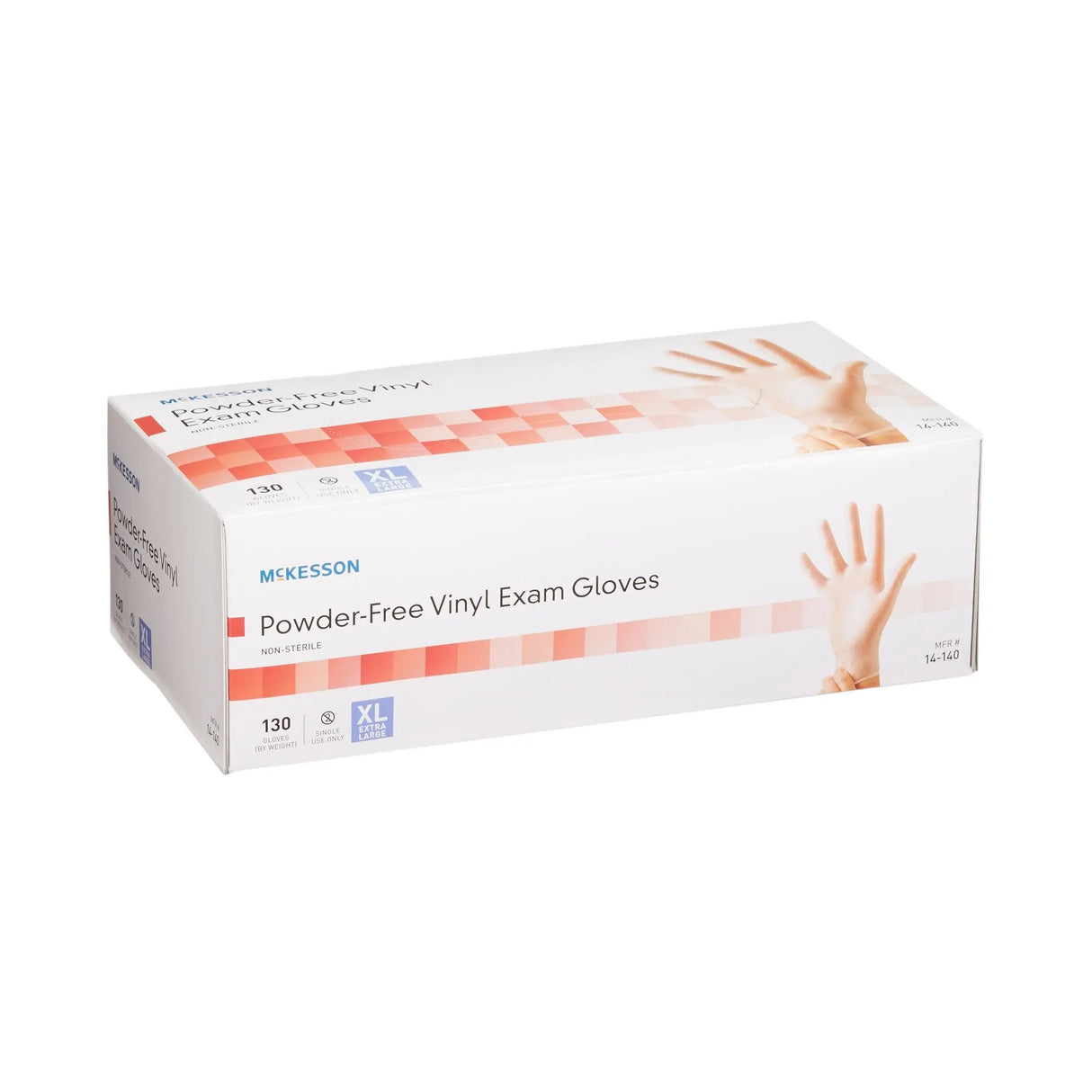 McKesson Vinyl Exam Glove, Extra Large, Clear McKesson