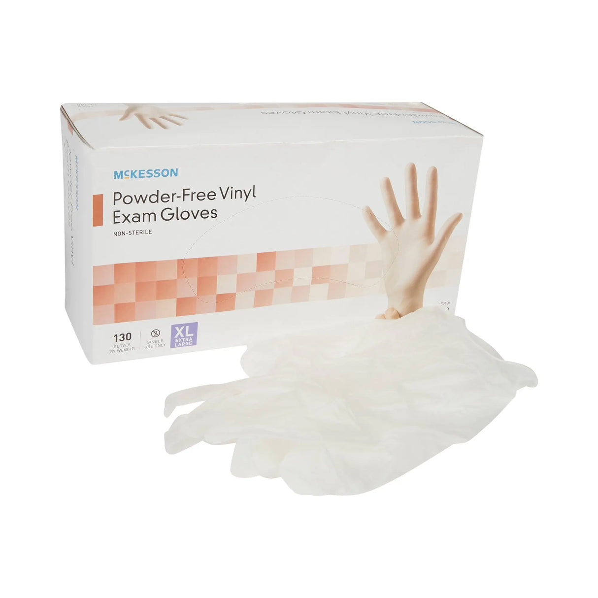 McKesson Vinyl Exam Glove, Extra Large, Clear McKesson