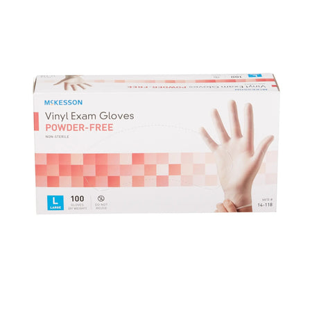 McKesson Vinyl Exam Glove, Large, Clear McKesson