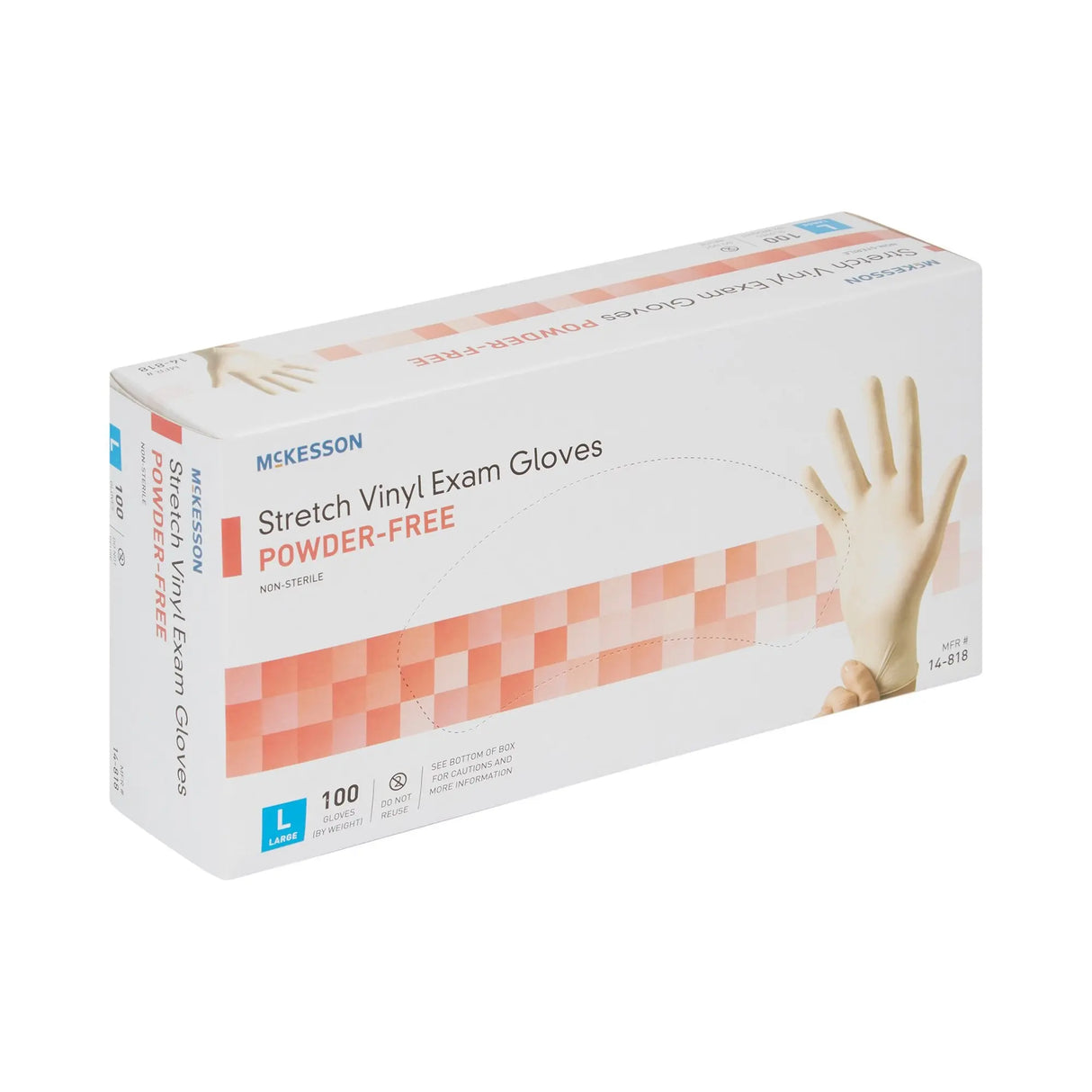 McKesson Vinyl Exam Glove, Large, Clear McKesson