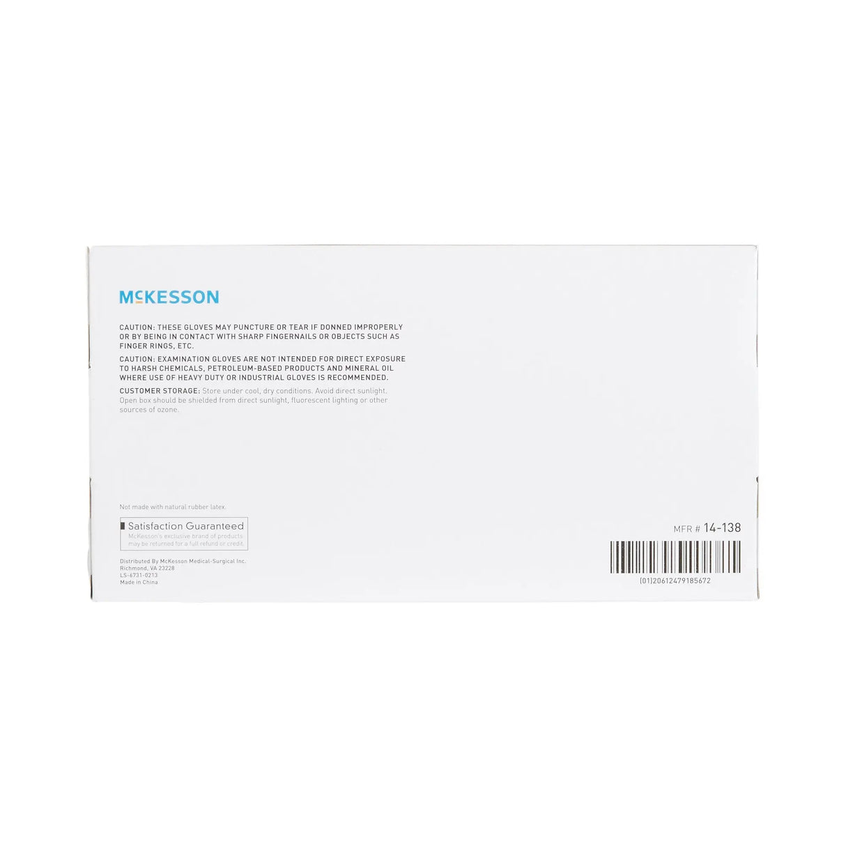 McKesson Vinyl Exam Glove, Large, Clear McKesson