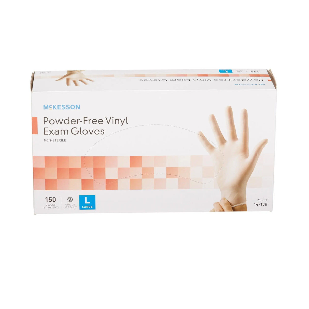 McKesson Vinyl Exam Glove, Large, Clear McKesson