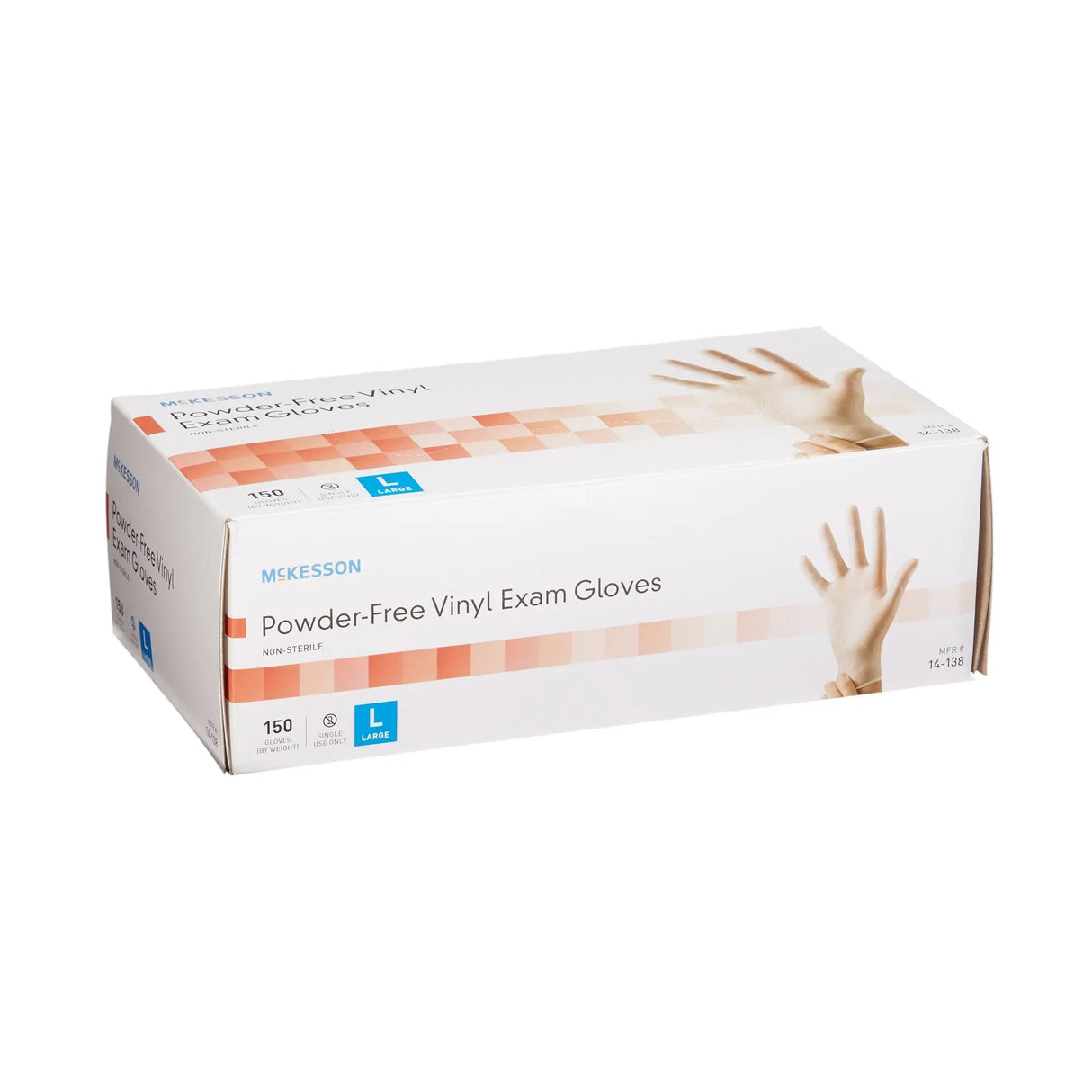 McKesson Vinyl Exam Glove, Large, Clear McKesson