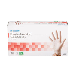 McKesson Vinyl Exam Glove, Medium, Clear McKesson
