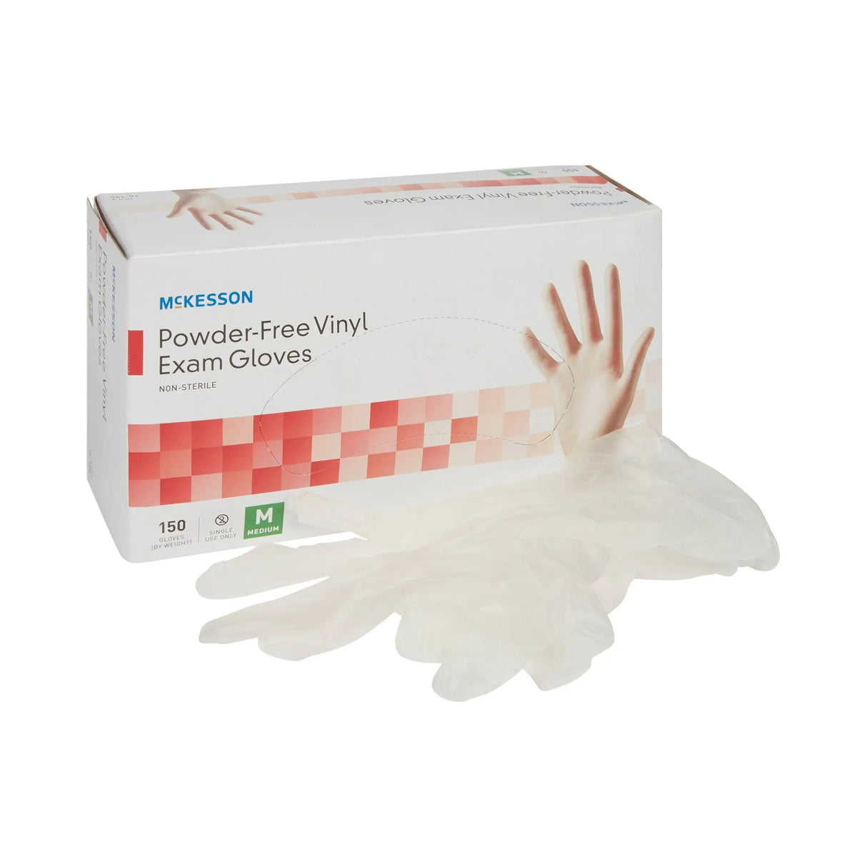 McKesson Vinyl Exam Glove, Medium, Clear McKesson