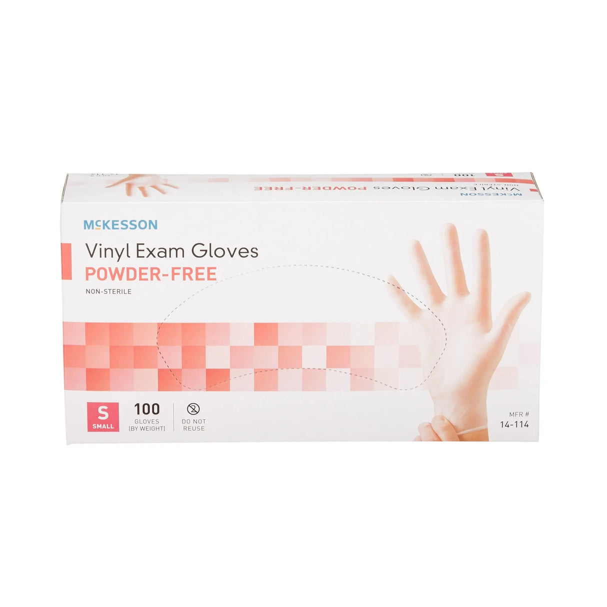 McKesson Vinyl Exam Glove, Small, Clear McKesson