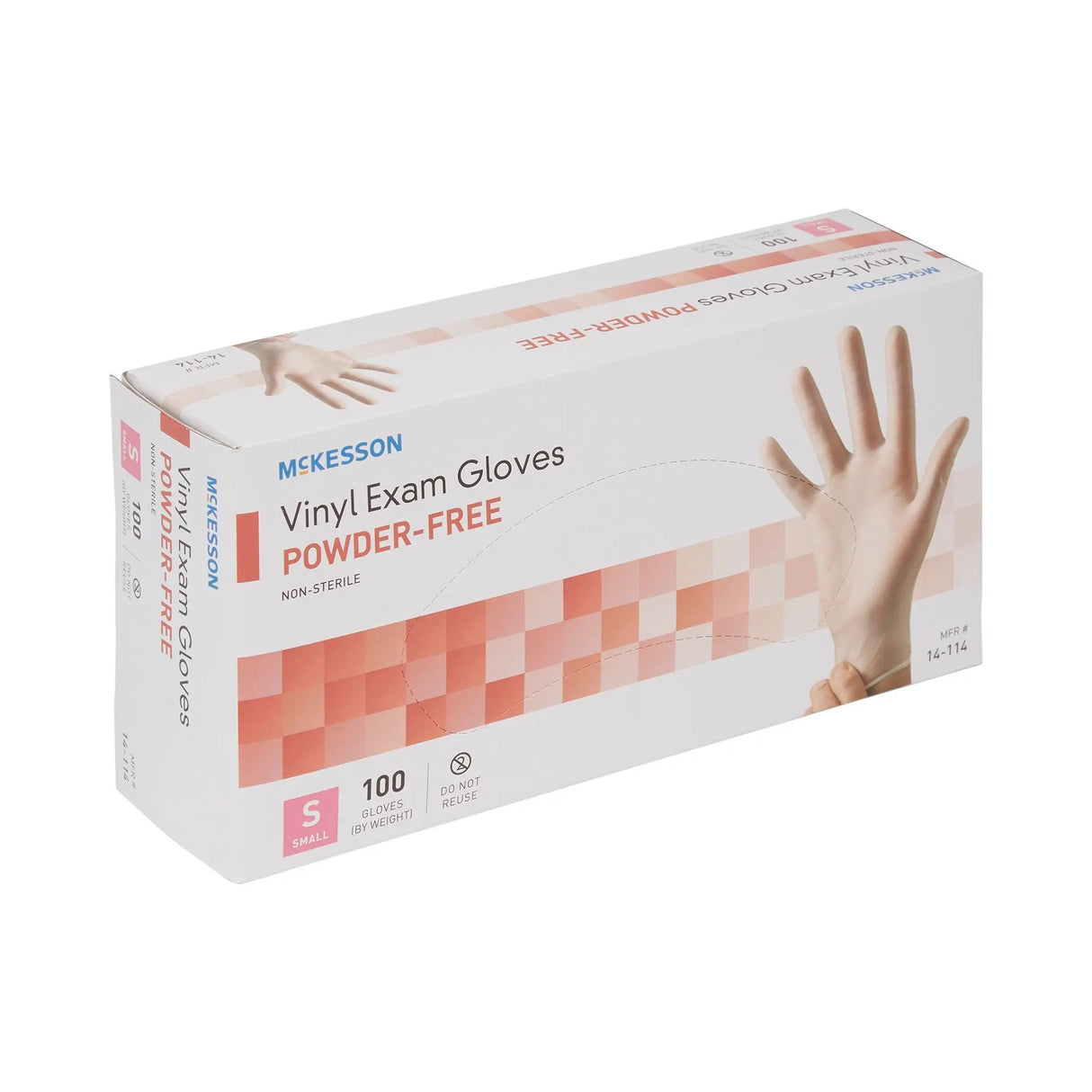 McKesson Vinyl Exam Glove, Small, Clear McKesson