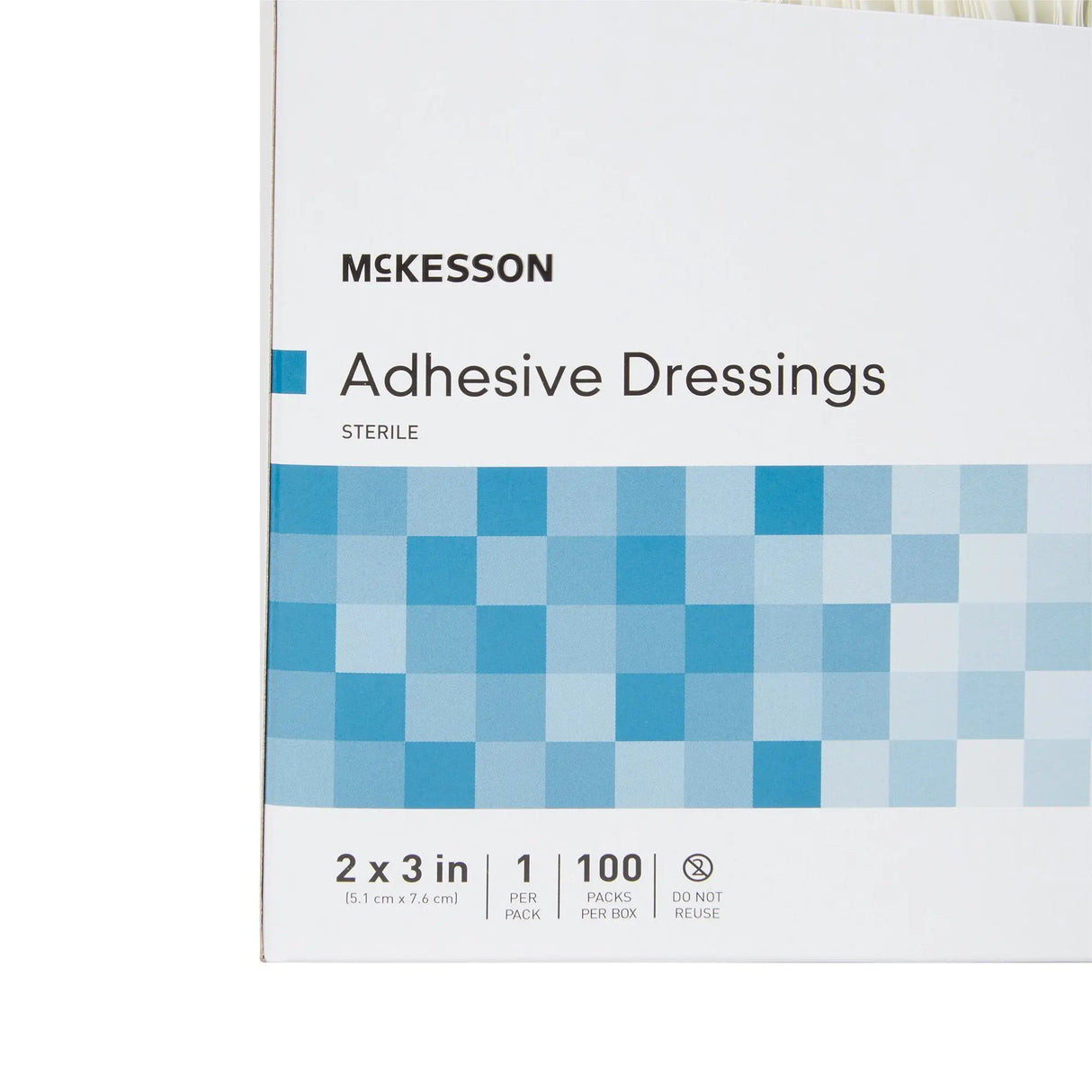 McKesson White Adhesive Dressing, 2 x 3 Inch - getMovility