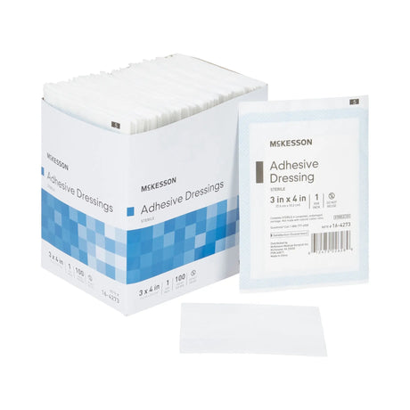 McKesson White Adhesive Dressing, 3 x 4 Inch - getMovility