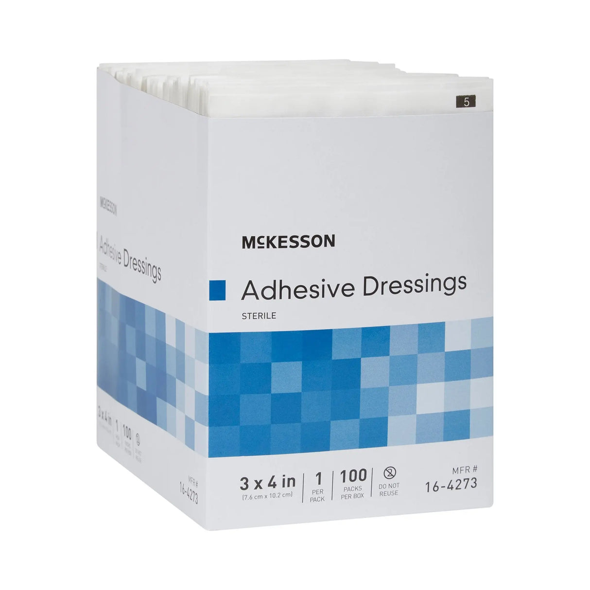 McKesson White Adhesive Dressing, 3 x 4 Inch - getMovility