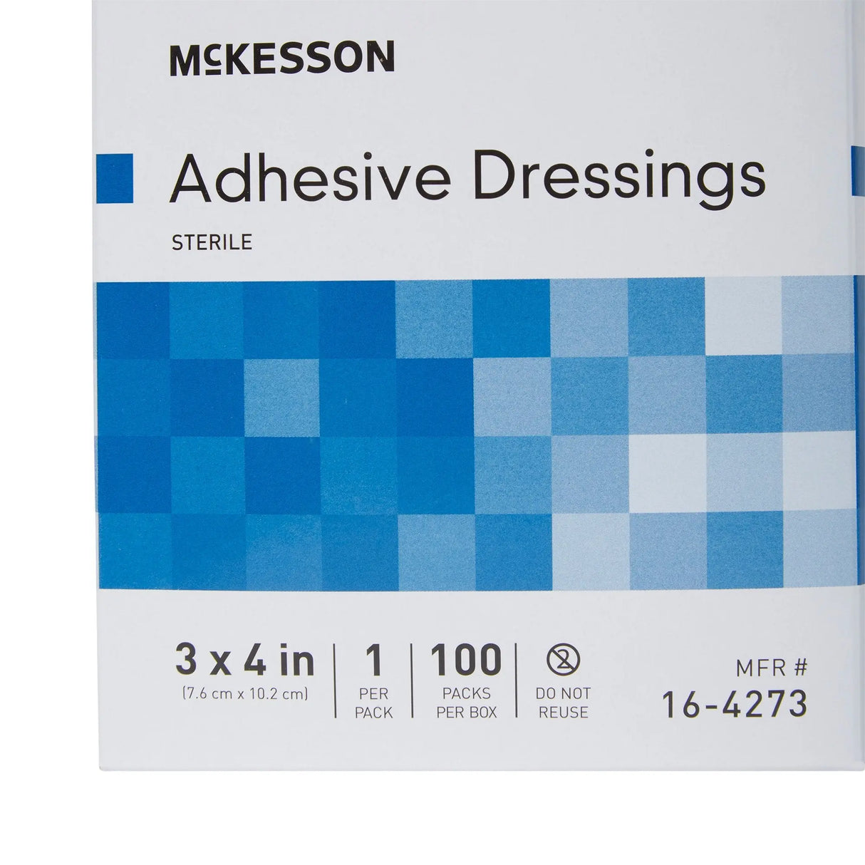 McKesson White Adhesive Dressing, 3 x 4 Inch - getMovility