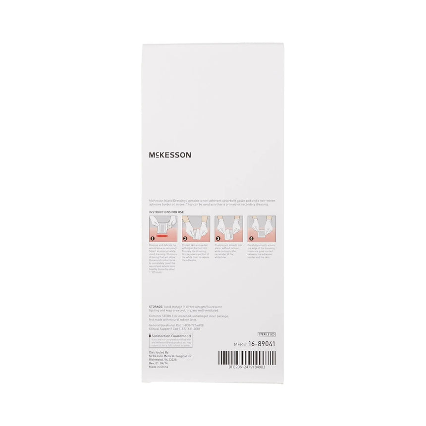 McKesson White Adhesive Dressing, 4 x 10 Inch McKesson