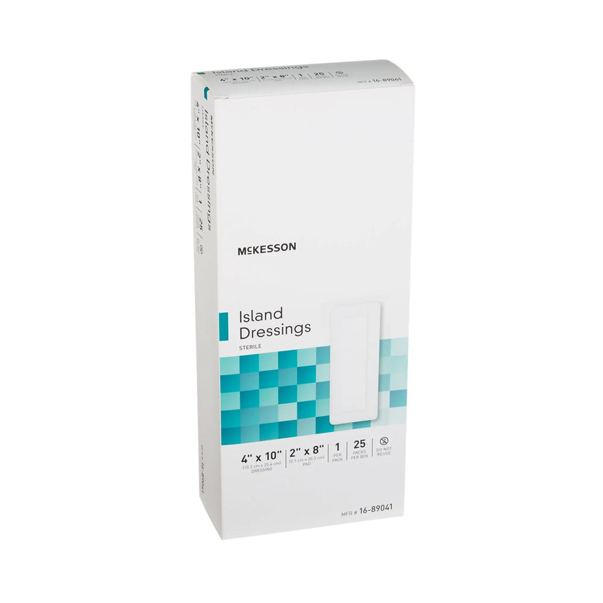 McKesson White Adhesive Dressing, 4 x 10 Inch McKesson