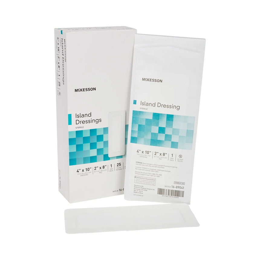 McKesson White Adhesive Dressing, 4 x 10 Inch McKesson