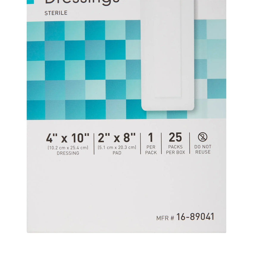 McKesson White Adhesive Dressing, 4 x 10 Inch McKesson