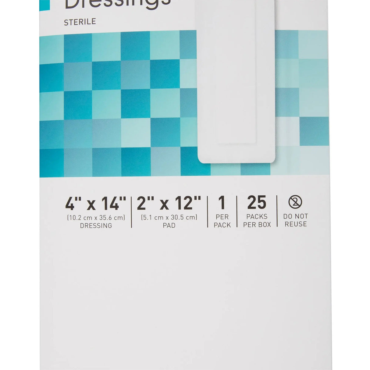 McKesson White Adhesive Dressing, 4 x 14 Inch - getMovility