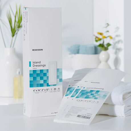 McKesson White Adhesive Dressing, 4 x 14 Inch - getMovility