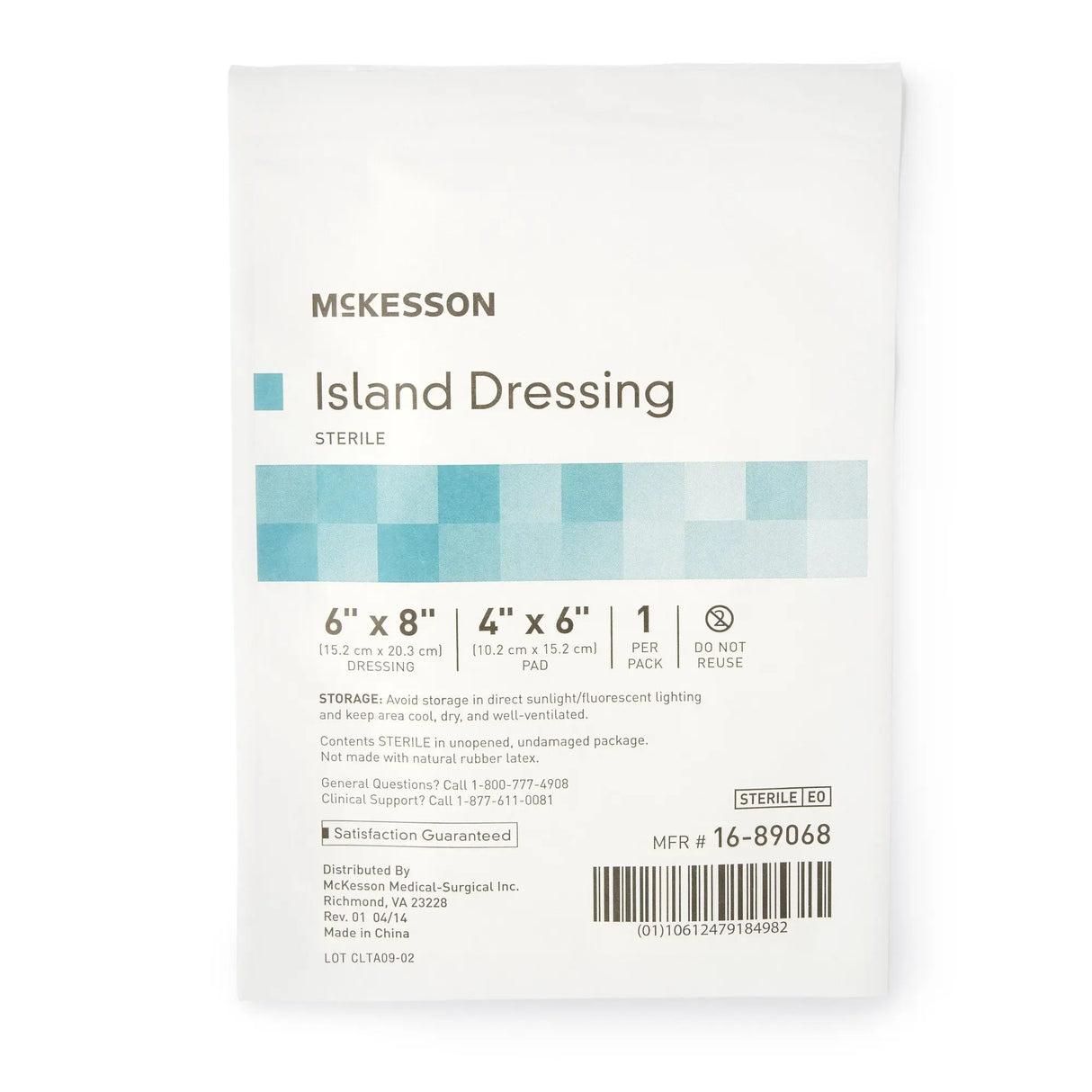 McKesson White Adhesive Dressing, 6 x 8 Inch McKesson