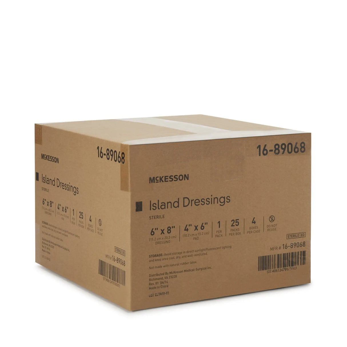 McKesson White Adhesive Dressing, 6 x 8 Inch McKesson