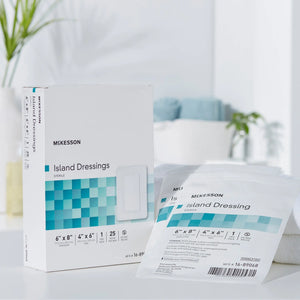 McKesson White Adhesive Dressing, 6 x 8 Inch McKesson