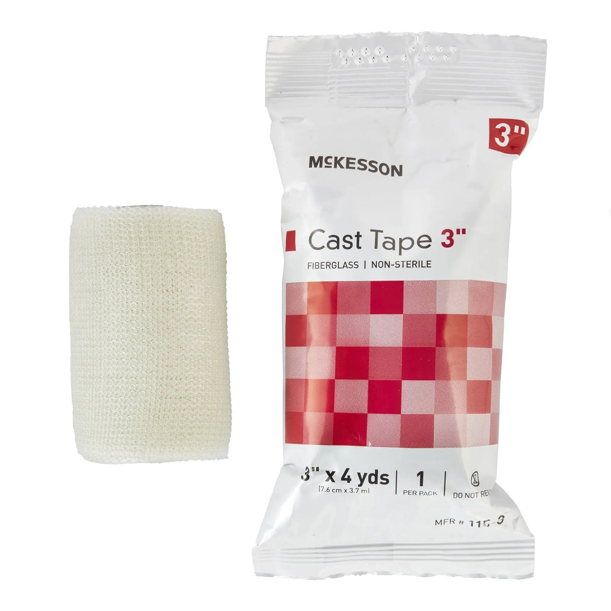 McKesson White Cast Tape, 3 Inch x 4 Yard McKesson