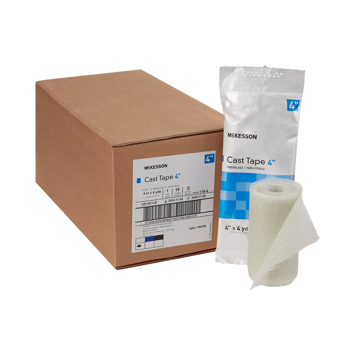 McKesson White Cast Tape, 4 Inch x 4 Yard McKesson