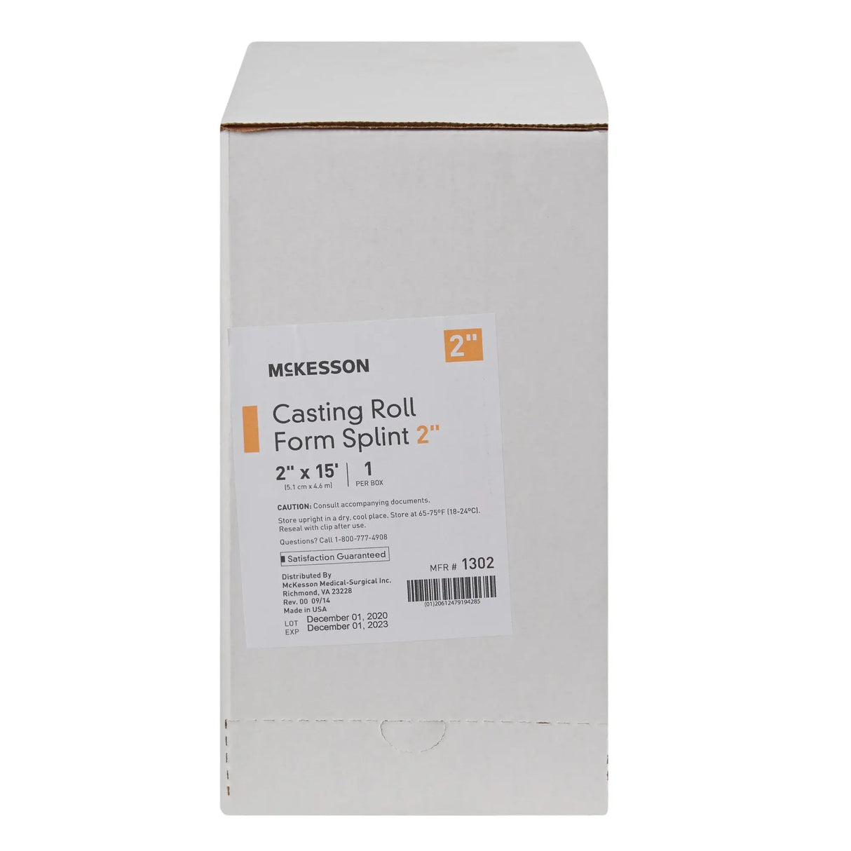 McKesson White Casting Roll Form Splints, 2 Inch x 15 Foot McKesson